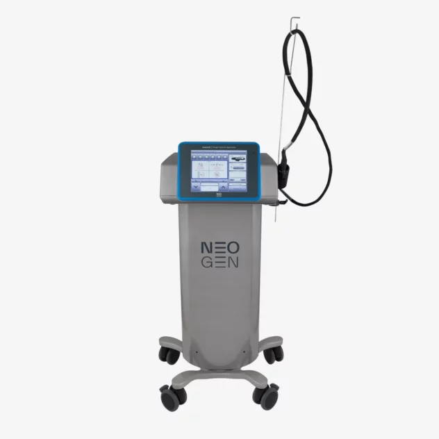 NeoGen professional plasma aesthetics device on mobile trolley with handpiece.