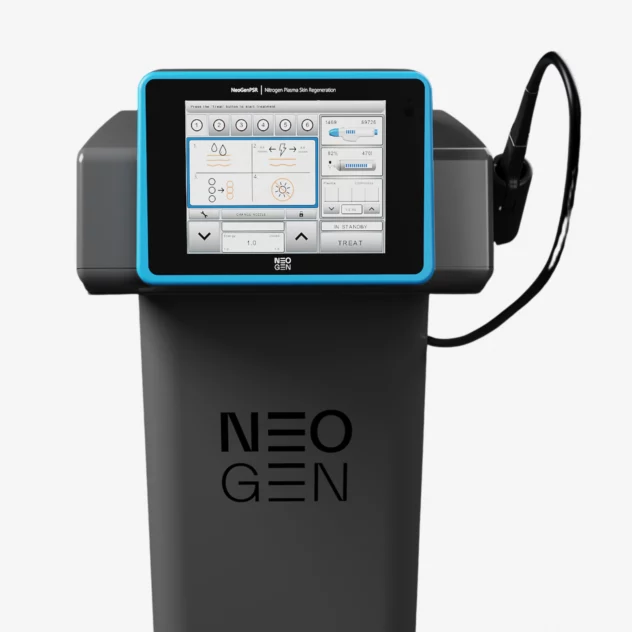 NeoGen nitrogen plasma skin regeneration machine with digital touchscreen interface.