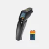 Front view of Testo 830-T2 infrared thermometer showing digital temperature display screen.